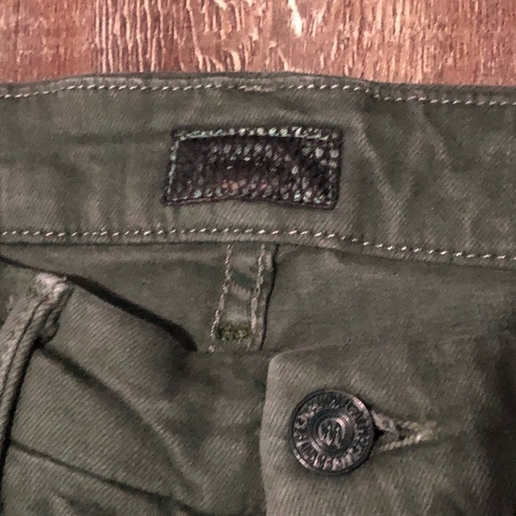 Mother Looker Ankle Fray Jeans Women's 27 Just For Kicks in Emerald Wash - Picture 2 of 8